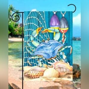 Blue Crab Garden Flag